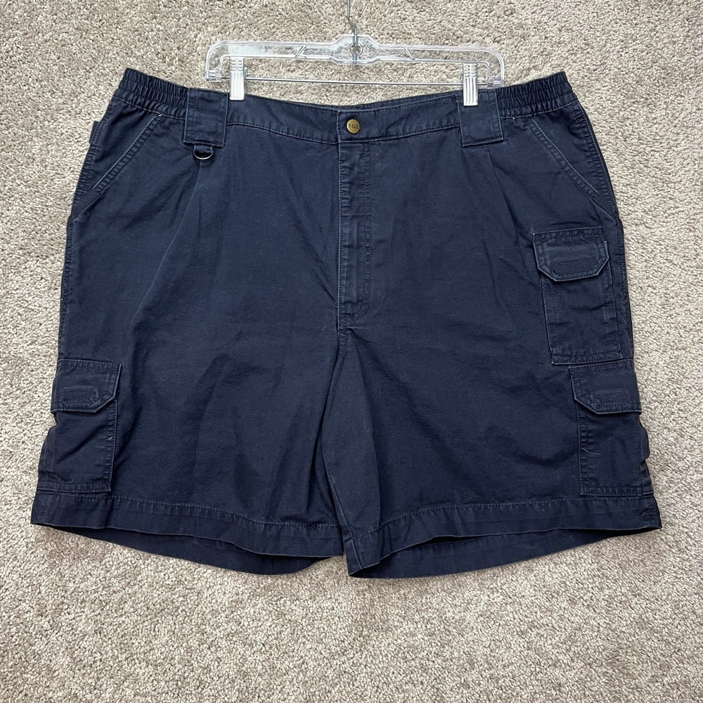 5.11 Tactical Shorts Mens 44 Navy Blue Utility Flap Pocket Flat Front Cargo EUC